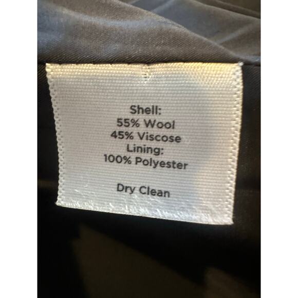 Talbots Petite Black pencil Gray Paisley Floral Wrap Skirt Size 4p Wool Blend - Picture 4 of 8